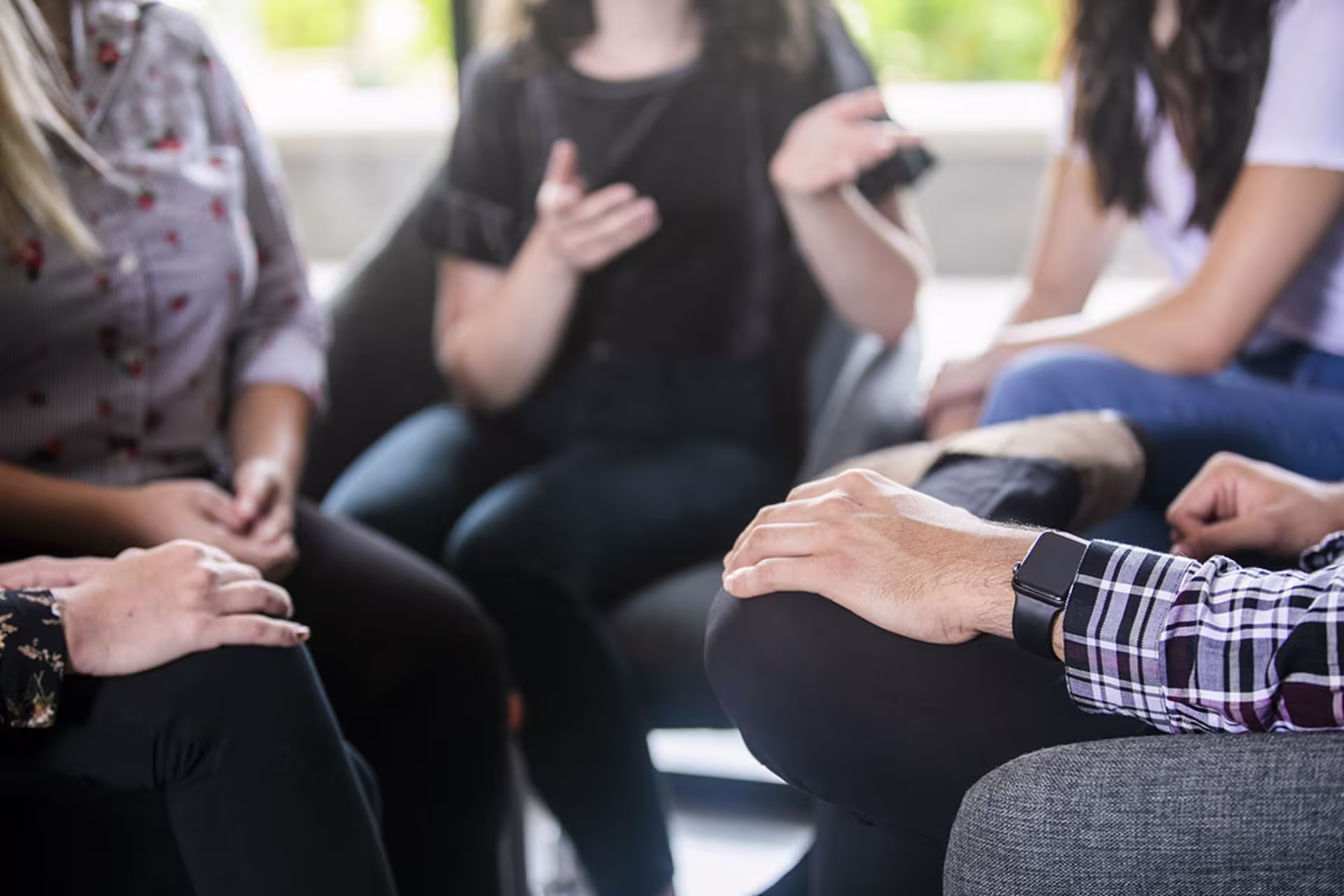 Zoomed in photo of students collaborating together
