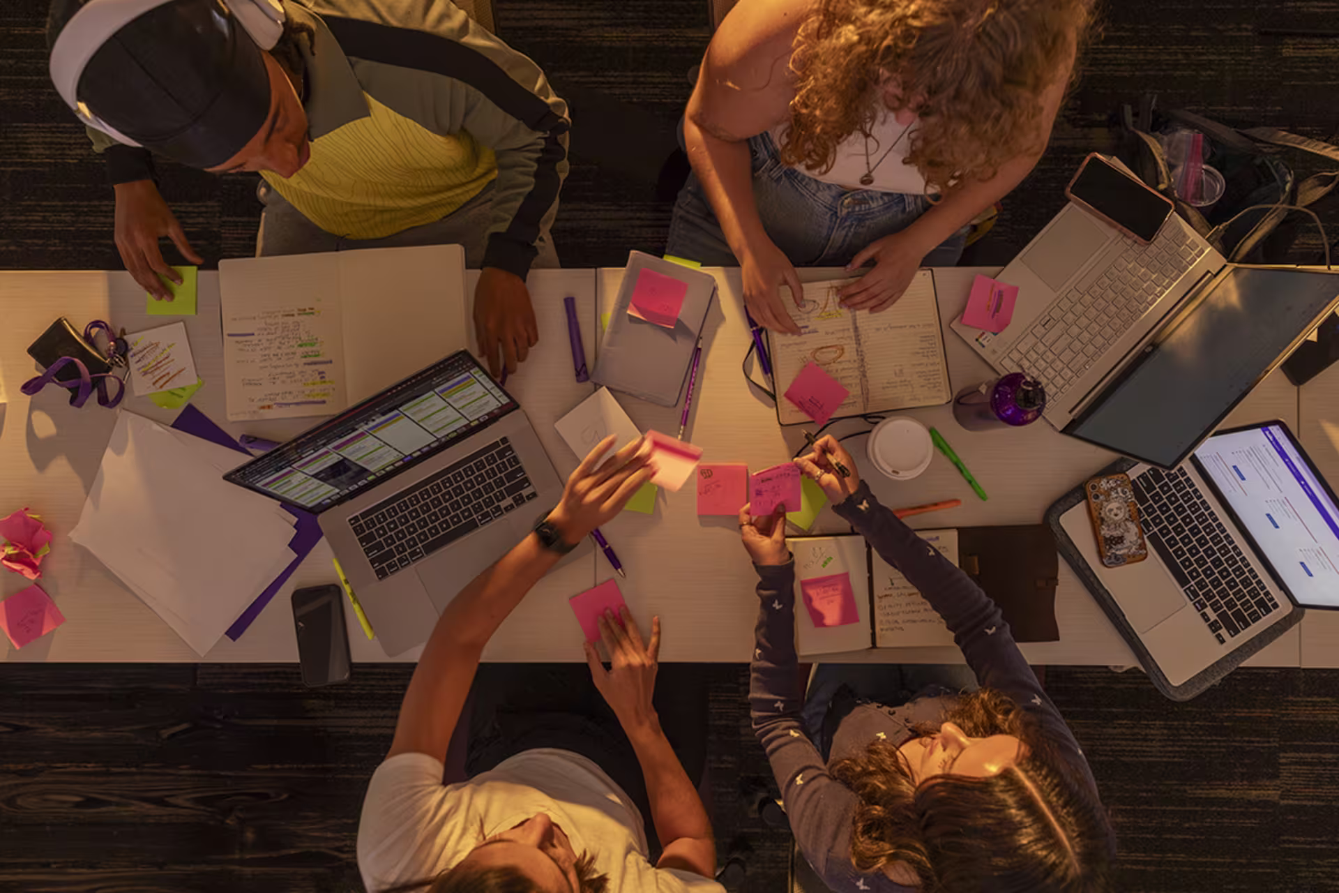 GCU students studying together at table