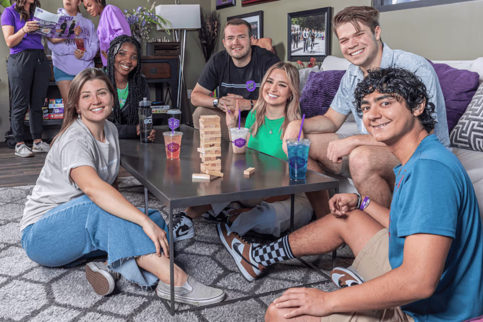 discover gcu having group jenga game.