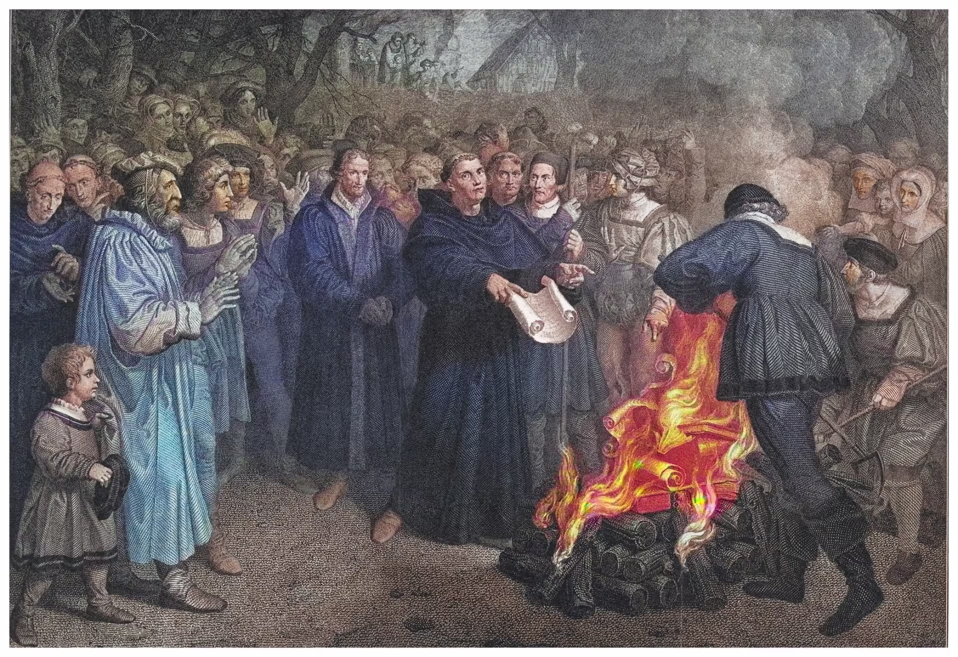 Martin Luther burned the Papal Bull, or "Exsurge Domine," on December 10, 1520, as a defiant act against the Catholic Church's condemnation of his teachings.