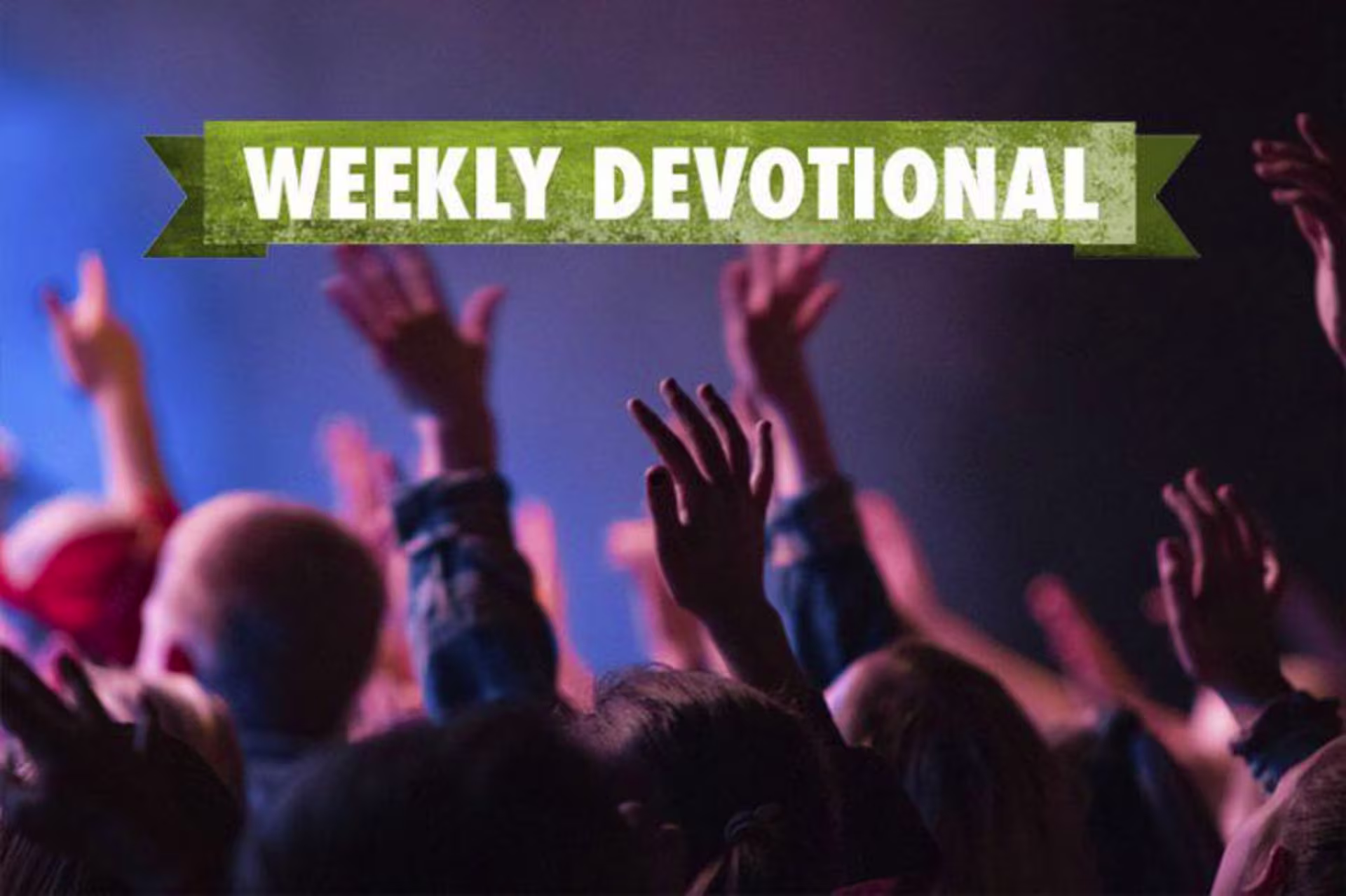 Weekly Devotional: Group of people with their hands in the air