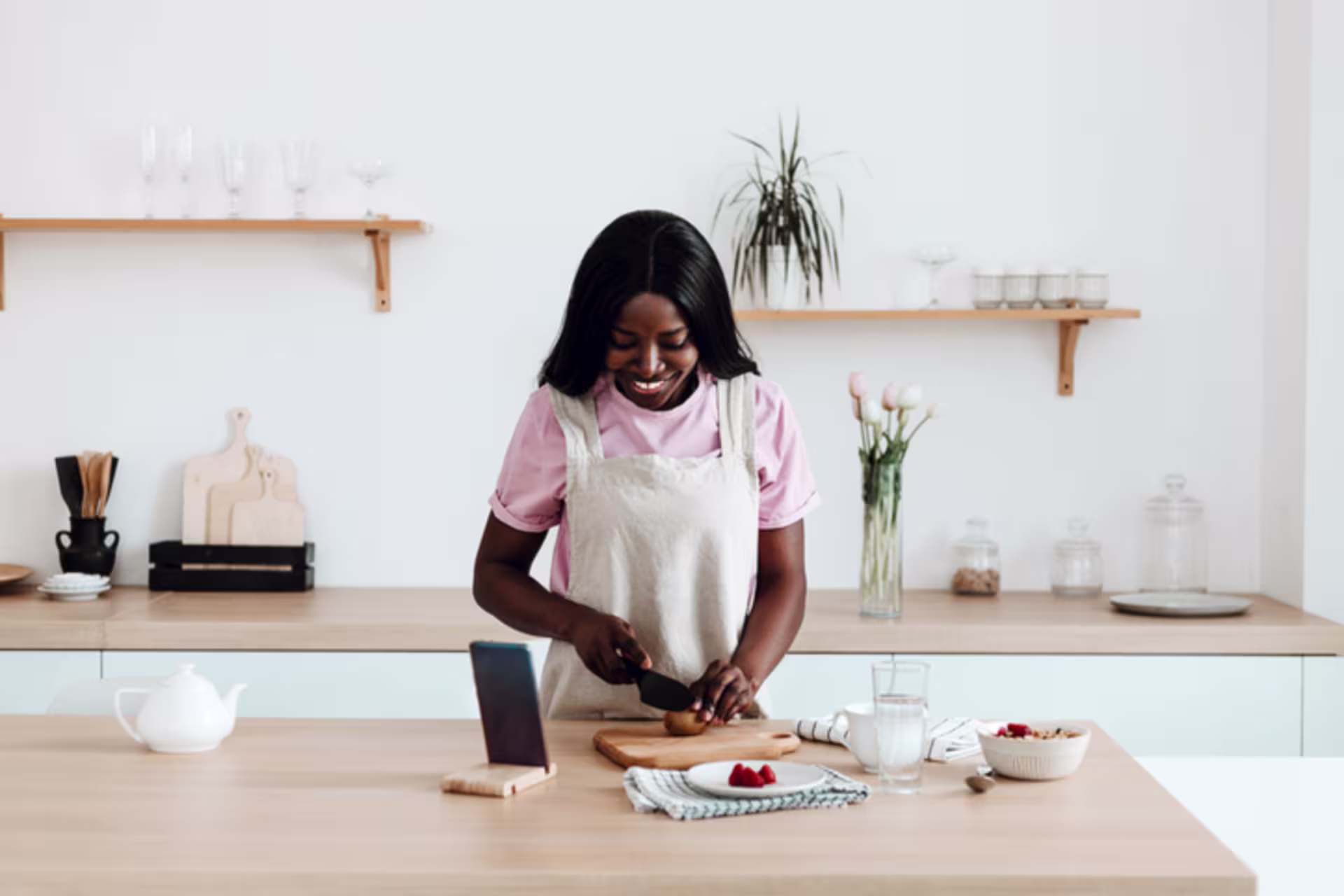 college student preparing a meal