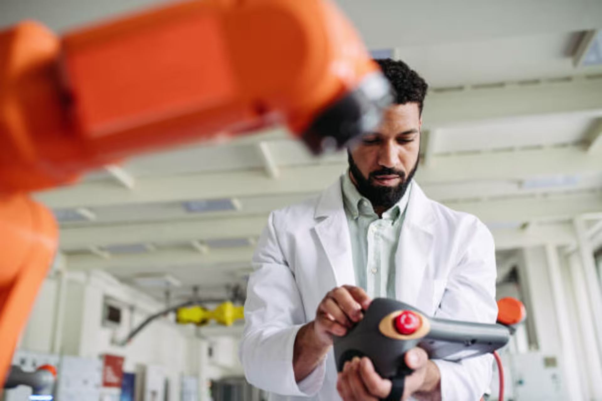 Software engineer working.