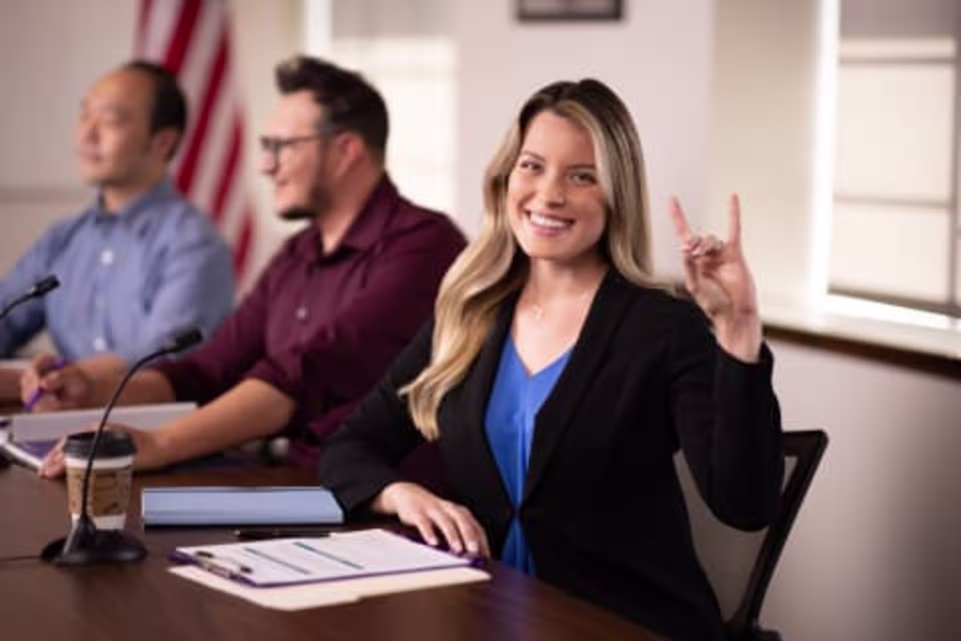 Business admin student smiling for camera