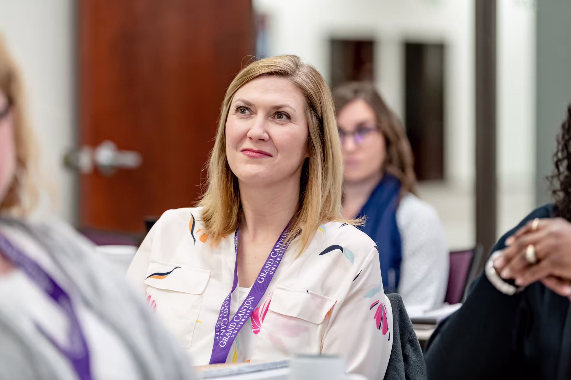 woman PhD student in class