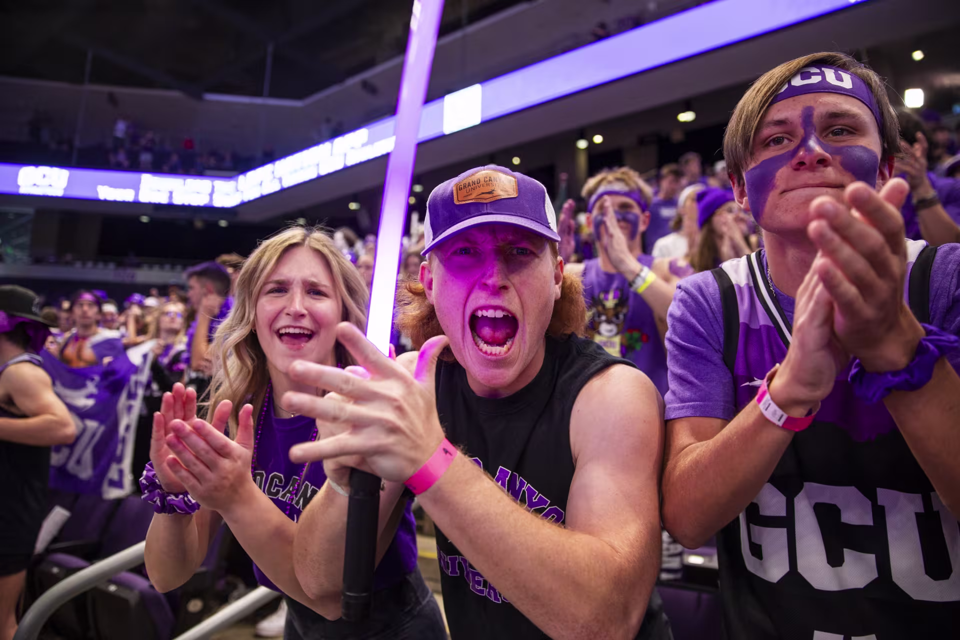 Group of students cheering during HAVOCS.