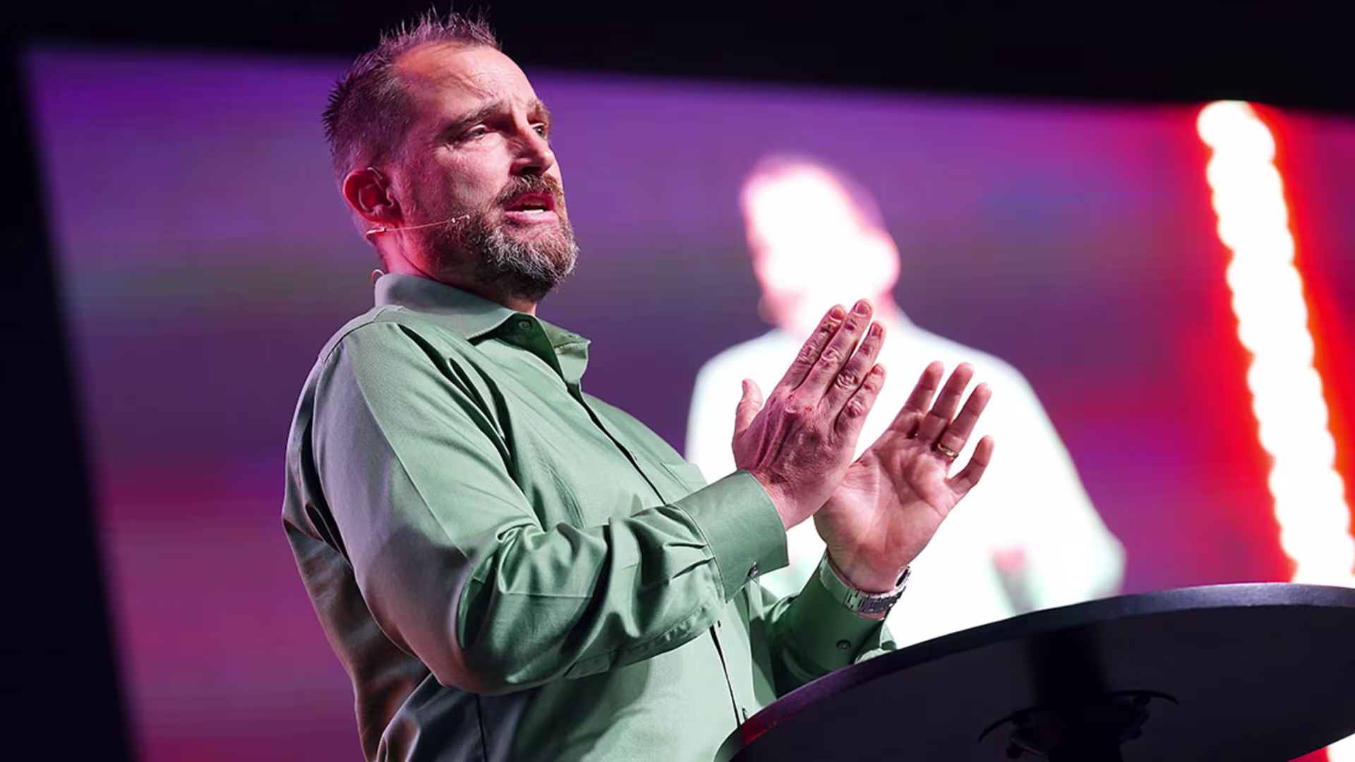 Jason Hiles preaching and speaking at Chapel