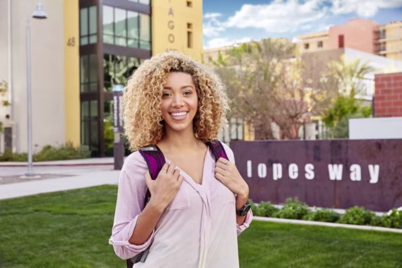 student on lopes way