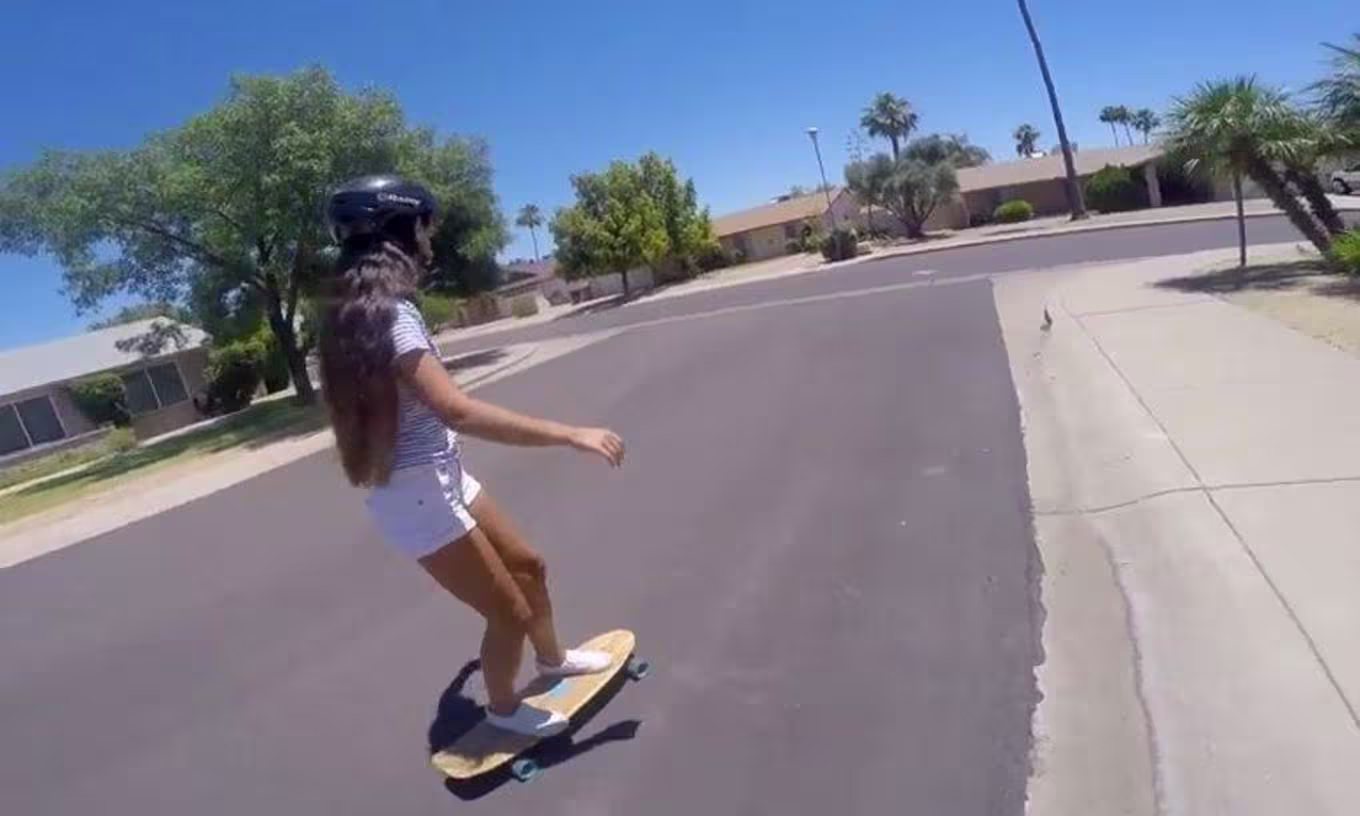 Tatum skateboarding