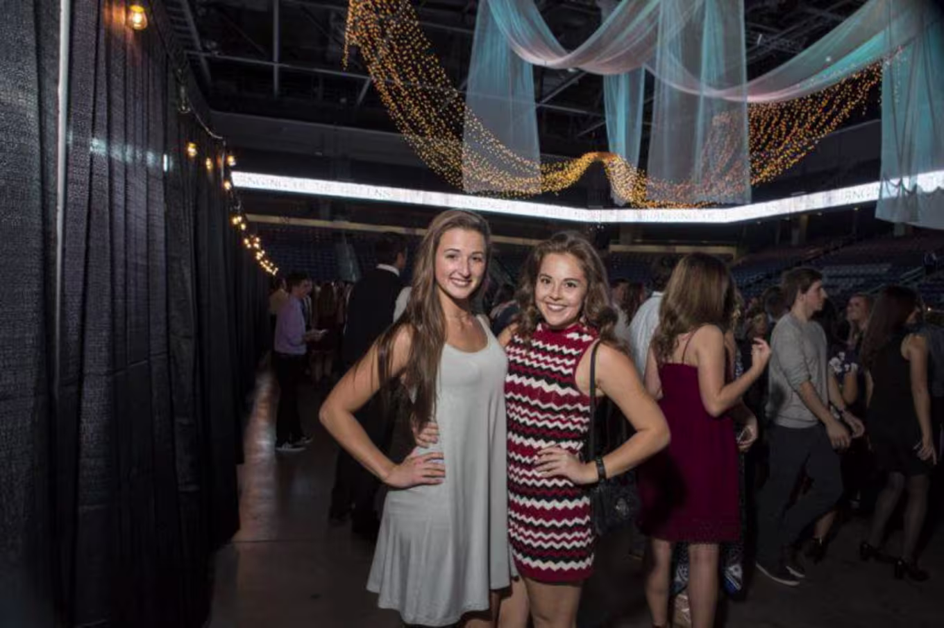 two girls posing for a picture