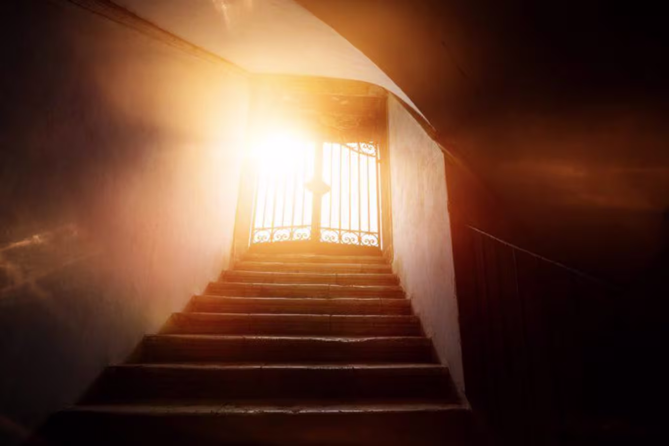 A doorway shrouded in light