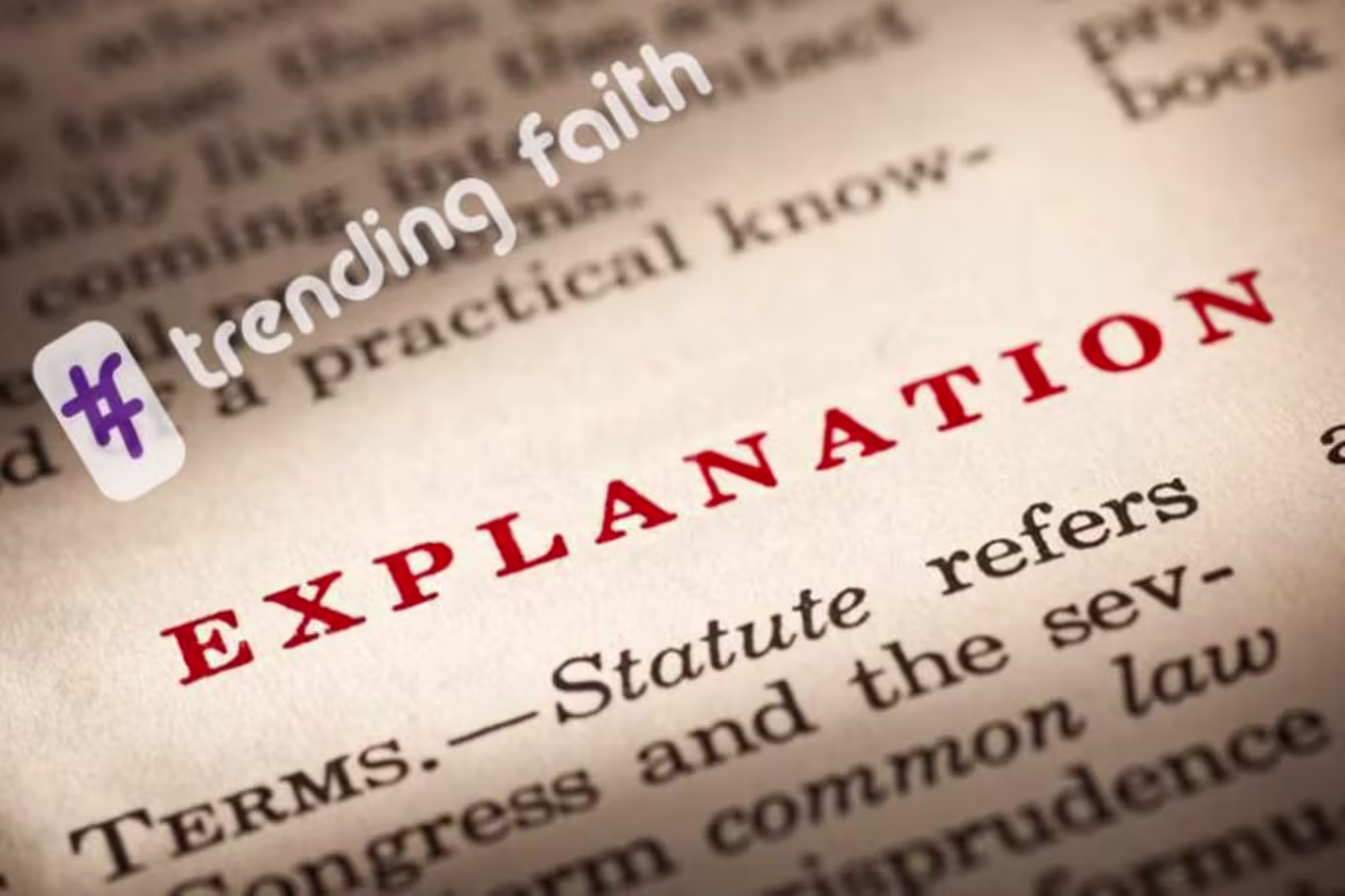 "explanation" in red on a piece of paper