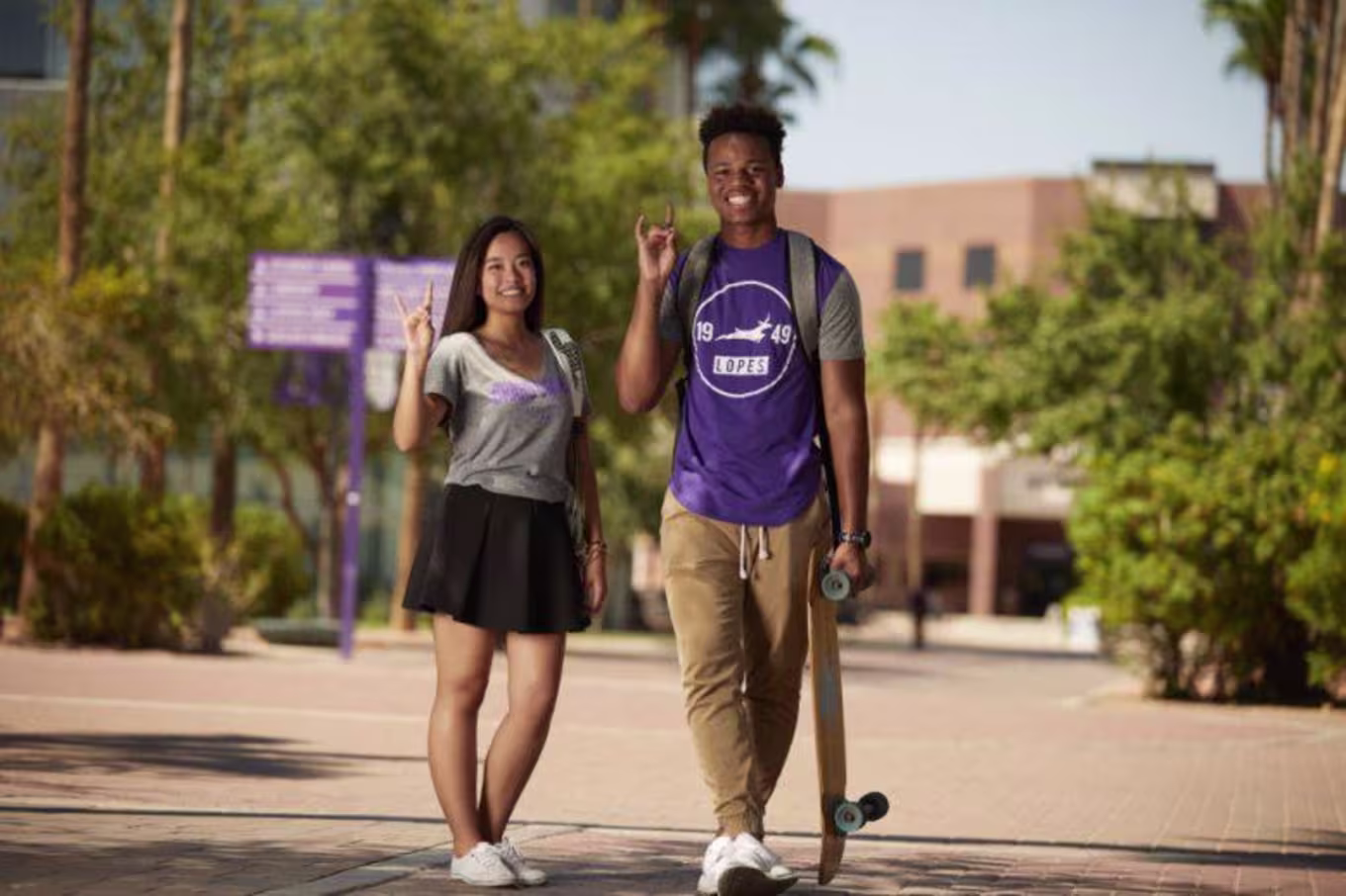 GCU students on the promenade