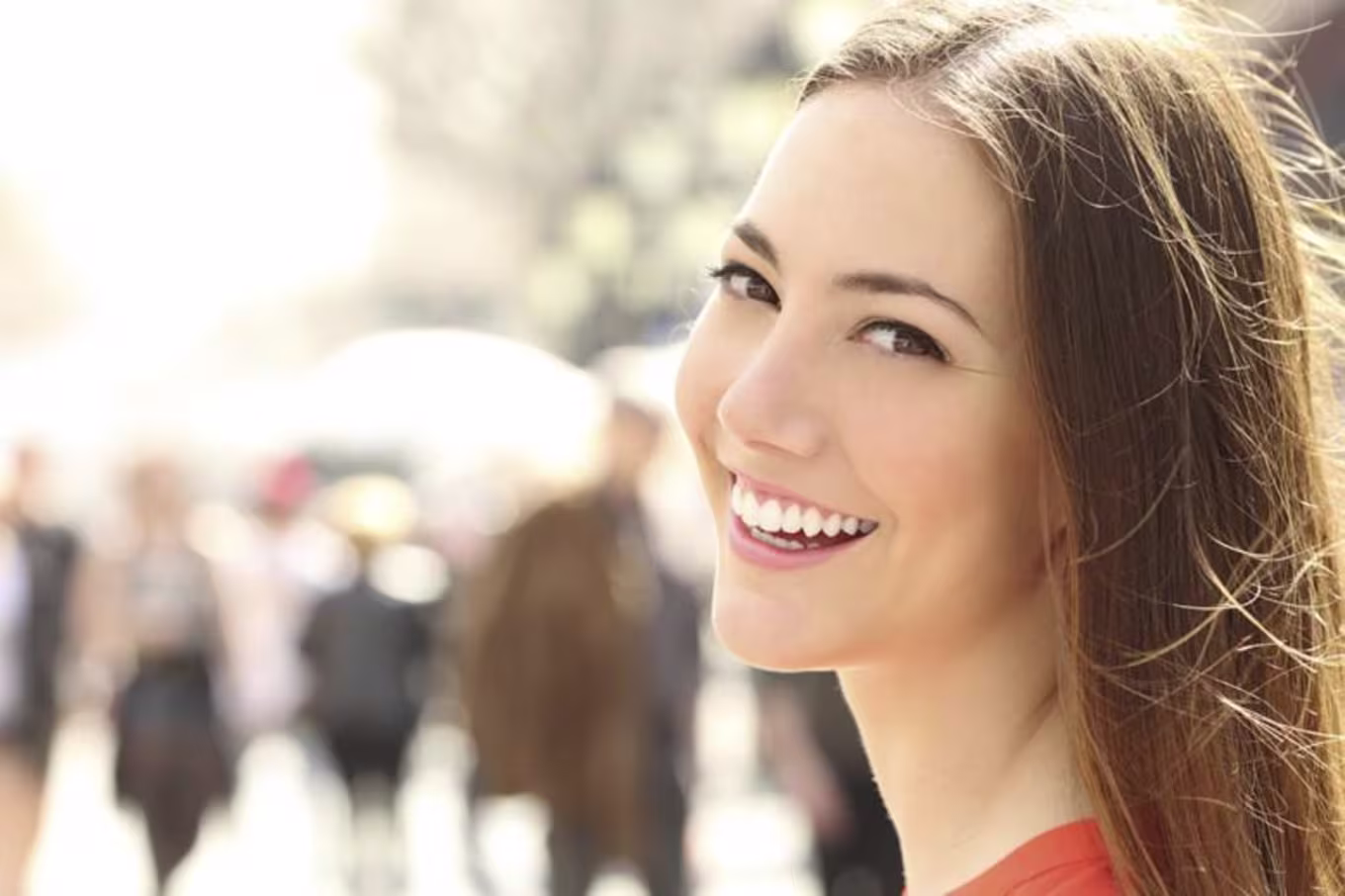 a girl smiling