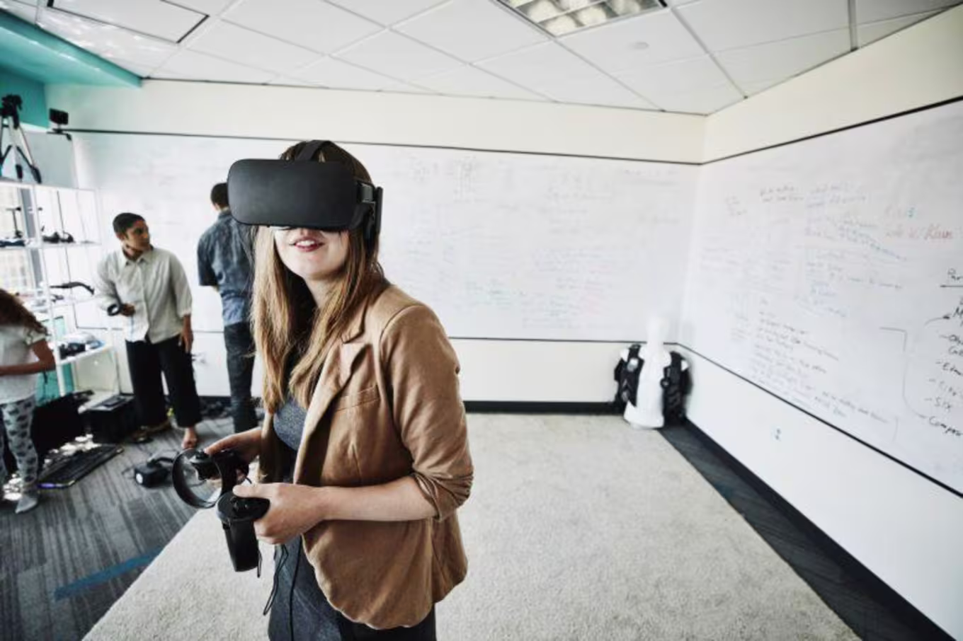Woman with VR