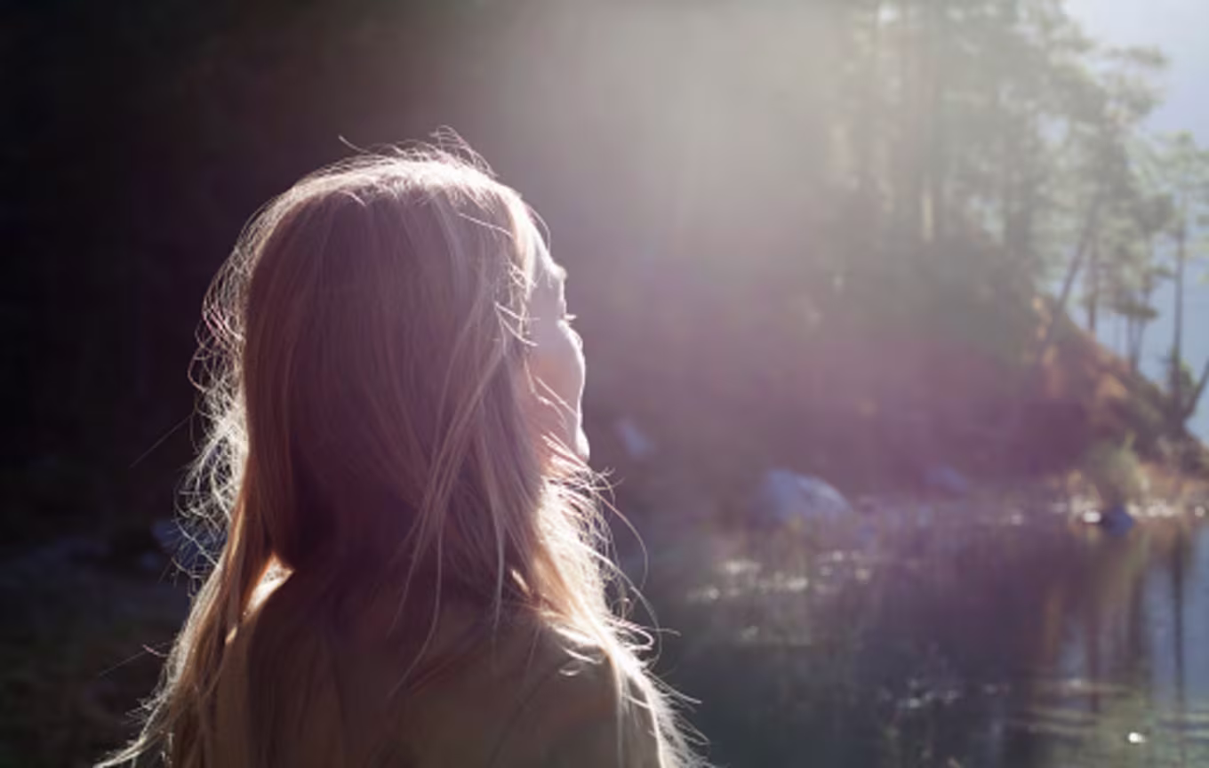 woman with spiritual discipline embracing relationship to God