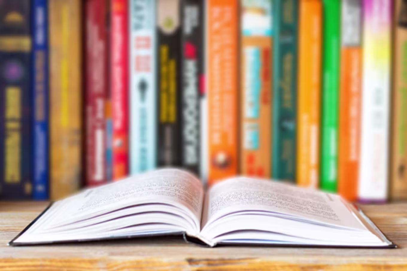 Open book on desk representing the simple view of reading