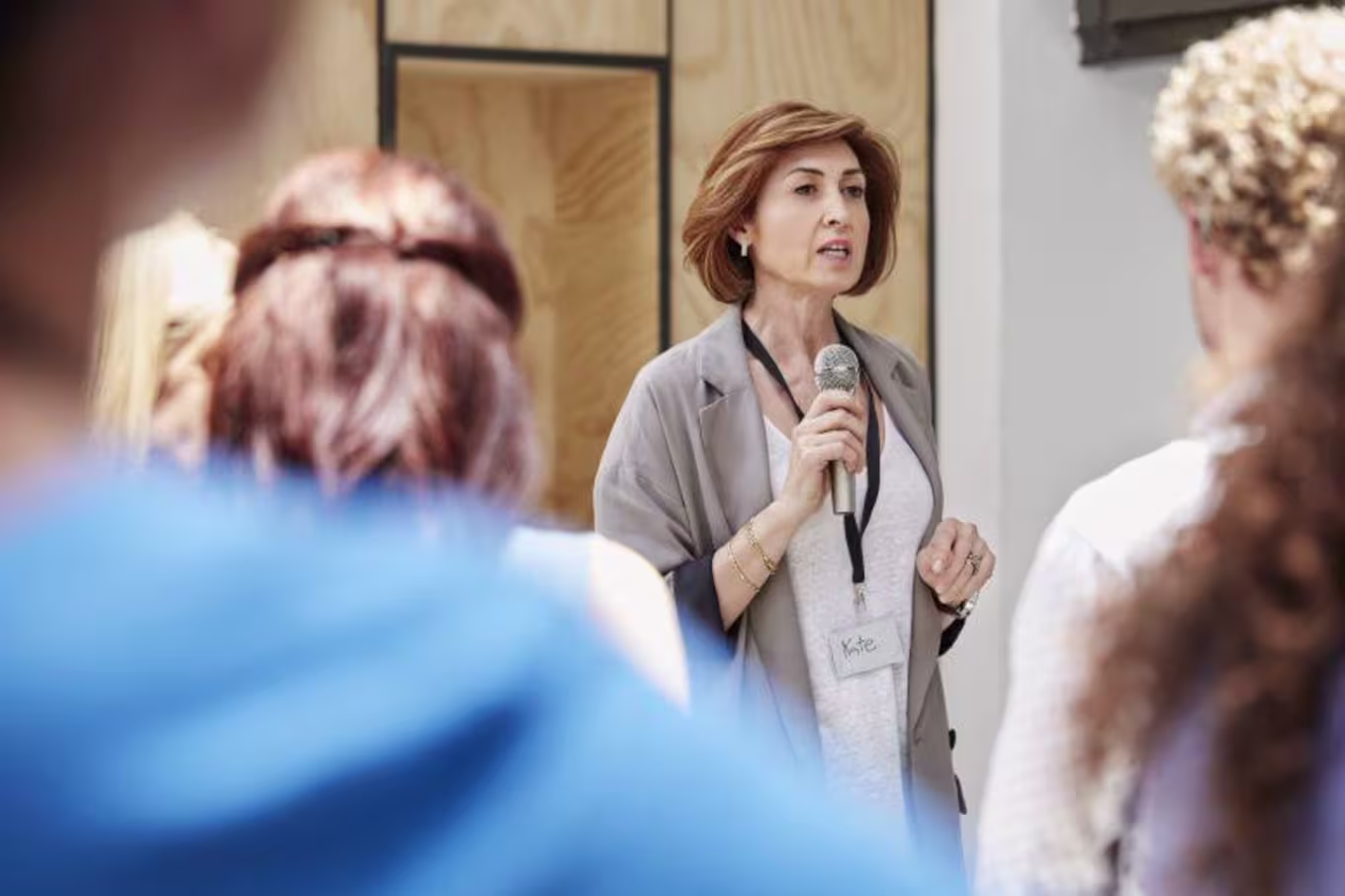 A speaker addressing an audience