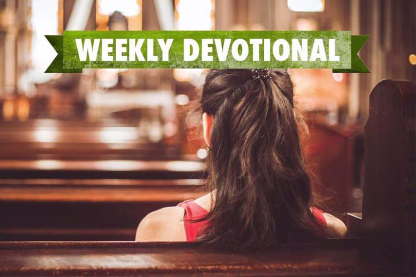 person sitting in church