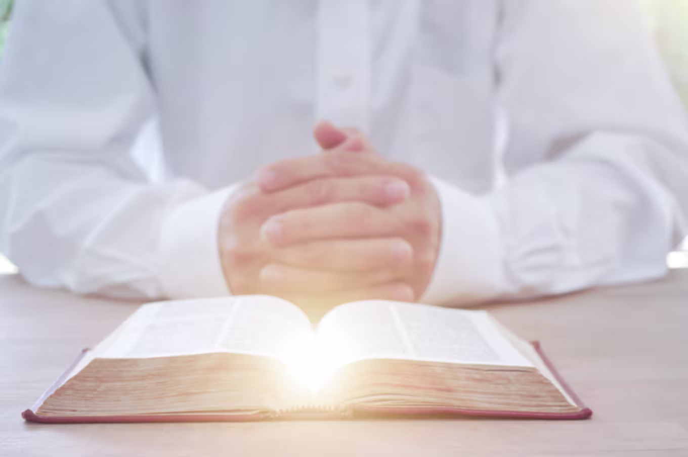 A man reading the Holy Bible