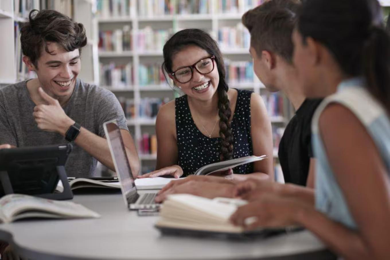 young adults in a study group