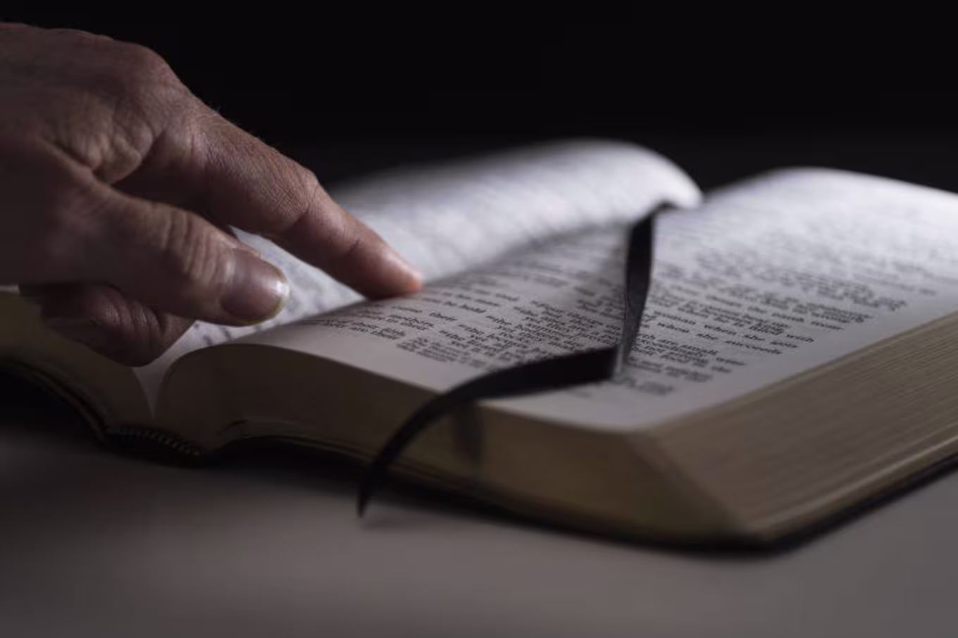 A person reading the Bible