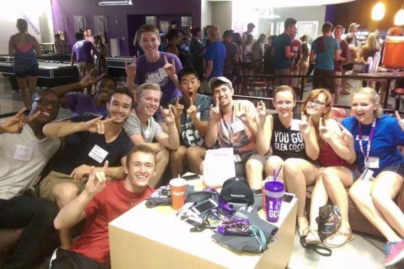 High school students visiting GCU with friends
