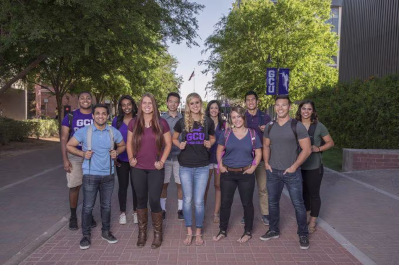 group of students smiling
