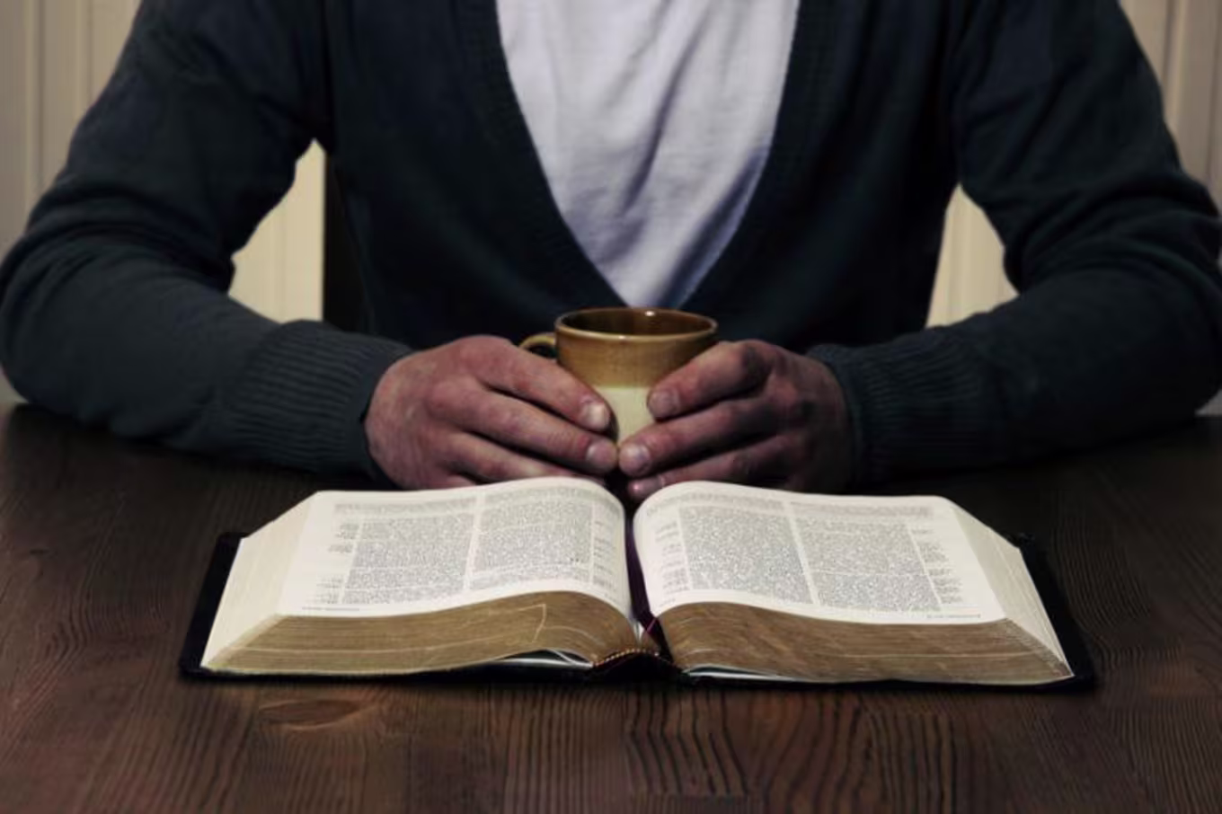 A student reading the Bible