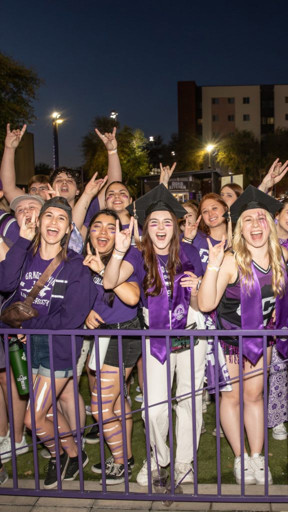 Excited coed group of GCU Havocs at Homecoming 2024.