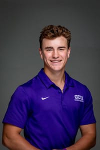 Luke Stoffel headshot wearing purple havocs polo.