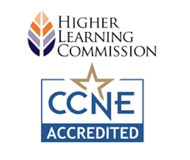 HLC and CCNE Accreditation logos