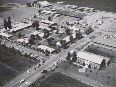 Black and white image of GCU's campus in the 60s