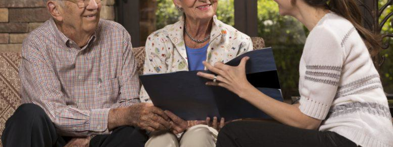 healthcare administration talking to patient