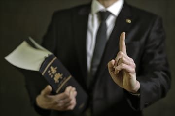 lawyer holding law book