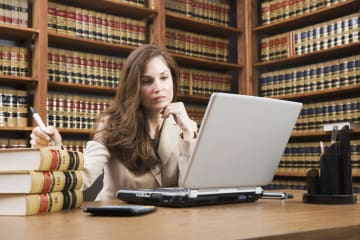 A student studying law.