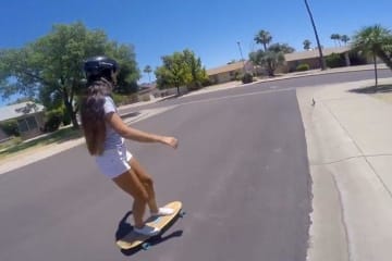 Tatum skateboarding