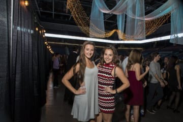 two girls posing for a picture