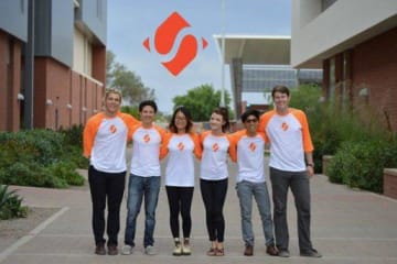 GCU students with Storage Together shirts on