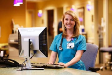 Nurse at desk