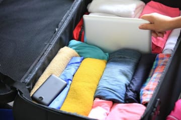 packed suitcase