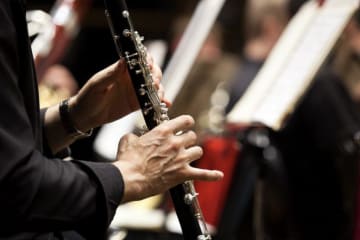Person playing the bassoon