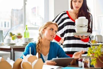 Two roommates upset at each other