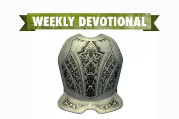 A breastplate under the Weekly Devotional banner