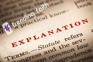A text reading "explanation" under the Trending Faith Logo
