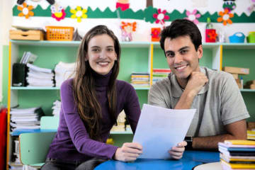 parents of a student in a classroom