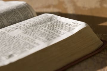 Psalms Bible open
