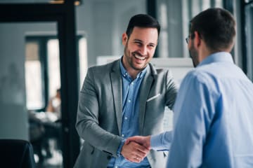 business men shaking hands