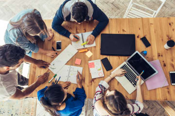 group of people working on a project