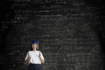 Girl with her science degree